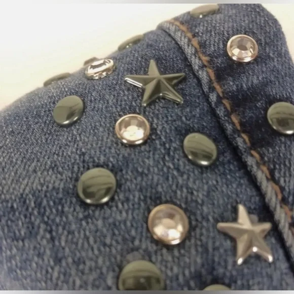 Seven7| Girlfriend Jeweled Star Stud Jeans| Size 10 - Picture 4 of 9